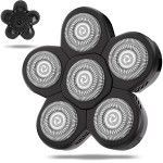 UPTARD Head Shaver Replacement Heads,Head Shaver Replacement Blades, Head Shavers for Bald Men,Head shavers for Men, Stainless Steel Rotary Blades for Electric Head Razor (black6)