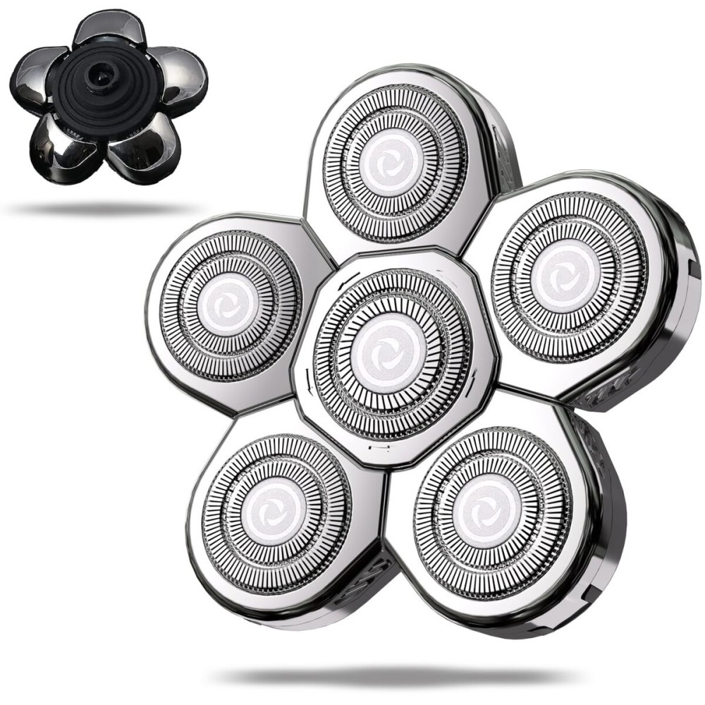 UPTARD Head Shaver Replacement Heads,Head Shaver Replacement Blades, Head Shavers for Bald Men,Head shavers for Men, Stainless Steel Rotary Blades for Electric Head Razor (silver6)