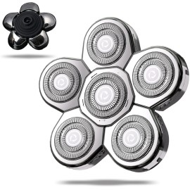 UPTARD Head Shaver Replacement Heads,Head Shaver Replacement Blades, Head Shavers for Bald Men,Head shavers for Men, Stainless Steel Rotary Blades for Electric Head Razor (silver6)