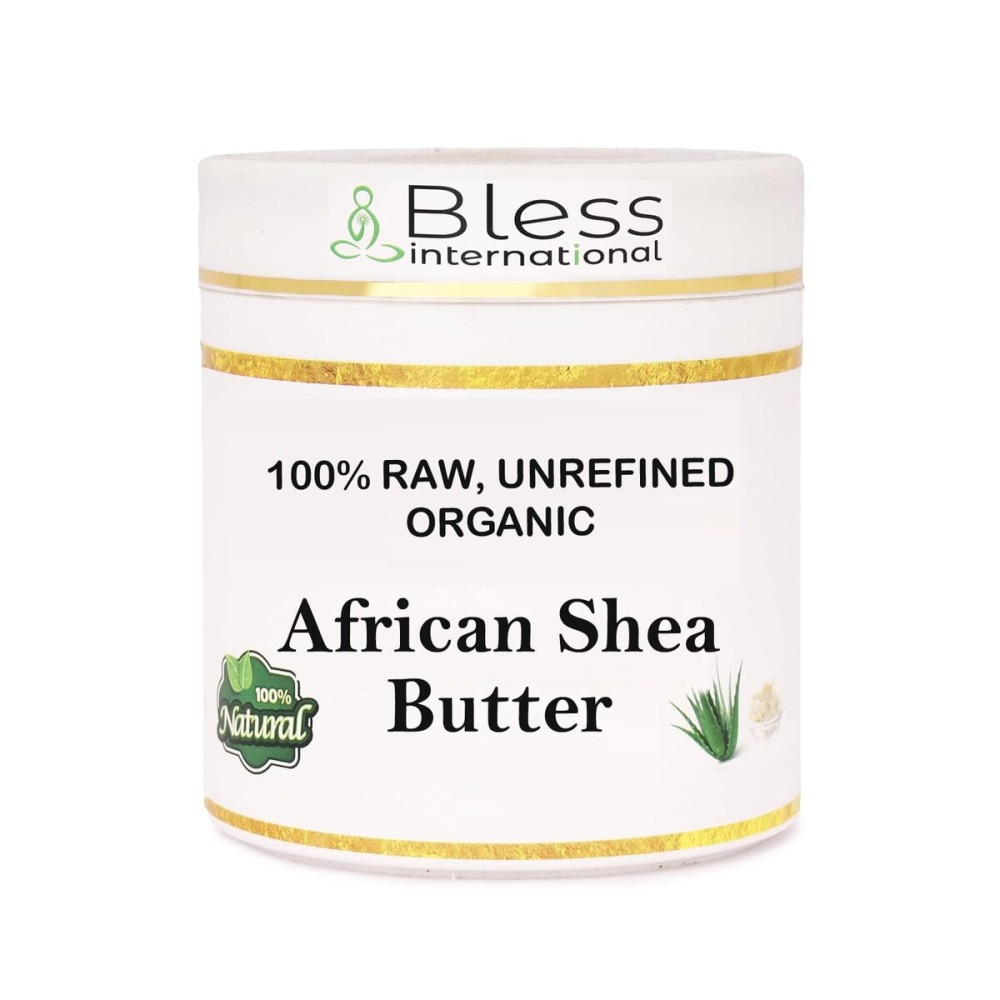 Organic Raw African Shea Butter 100% Pure,Natural & Unrefined| Skin Moisturizer For Face, Body & Hair| 1 LBS/450 GM Ivory / White Grade A | DIY Creams, Balms, Lotions, Soaps| Moisturizes Dry Skin