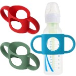 TonGass (3-Pack) TonGass Universal Fit Baby Bottle Holders with Easy Grip Handles for Babies to Hold Their Own Bottle - BPA-Free Soft Silicone