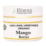 Organic Raw Mango Butter 100% Pure,Natural & Unrefined| Skin Moisturizer For Face, Body & Hair| 4 OZ/115 GM Ivory / White Grade A | DIY Creams, Balms, Lotions, Soaps| Softens Dry & Tough Skin