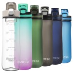 Opard 20oz Plastic Water Bottle Dishwasher Safe, Leakproof Flip-Top Lid, BPA Free Tritan, Wide Mouth Reusable Kids Water Bottle for School Hiking Commuting Outdoor Travel and Gym