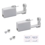 Pimoys 2pcs Painless Ear Piercing Gun Disposable Safety Asepsis Piercing Tool Kit with Ear Studs