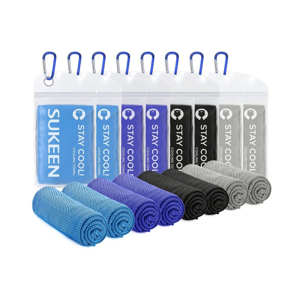 Sukeen Cooling Towel for Neck and Face(40x12),Soft Breathable Microfiber Ice Towel for Yoga,Sport,Running,Gym,Workout,Camping,Fitness,Workout & More Activities