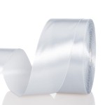 YASEO 1 1/2 Inch Silver Solid Satin Ribbon, 50 Yards Craft Fabric Ribbon for Gift Wrapping Floral Bouquets Wedding Party Decoration