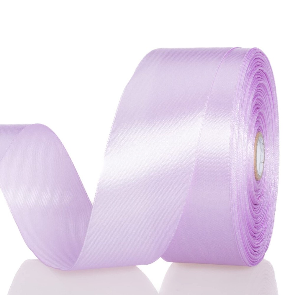 YASEO 1 1/2 Inch Lilac Solid Satin Ribbon, 50 Yards Craft Fabric Ribbon for Gift Wrapping Floral Bouquets Wedding Party Decoration