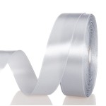 YASEO 1 Inch Silver Solid Satin Ribbon, 50 Yards Craft Fabric Ribbon for Gift Wrapping Floral Bouquets Wedding Party Decoration