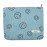 GUTGNK Makeup bag for Women, Corduroy Cosmetic Bag Aesthetic Design Ladies Tote Bag,Cute Smiley Face Makeup Organizer with Zipper - Blue