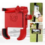 Stripebird - Original Magnetic Golf Cart Phone Holder (Red) - Cell Phone Holder with Neodymium N52 Magnets - Golf Caddy - Golf Cart Mount for iPhone, Samsung & Others