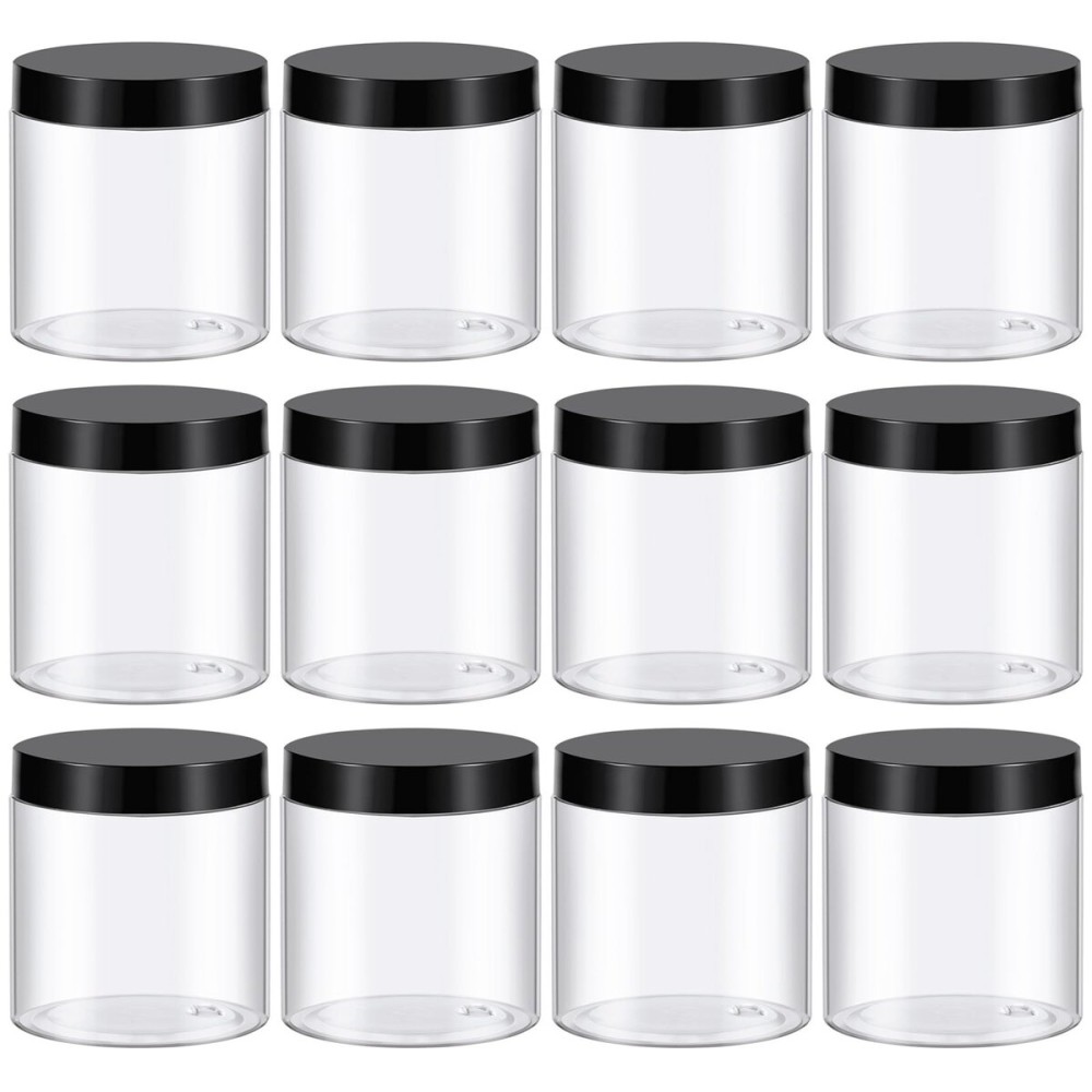 36 Pack 8 Oz Plastic Container Jars with Lids BPA Free, Empty Round Clear Cosmetic Containers Plastic Slime Jars for Lotion, Cream, Ointments, Body Butter, Makeup, Travel Storage