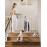 COMOMY 30 Tall Baby Gate for Stairs Doorways, Fits Openings 29.5 to 46 Wide, Auto Close Extra Wide Dog Gate for House, Pressure Mounted Easy Walk Through Pet Gate with Door, White