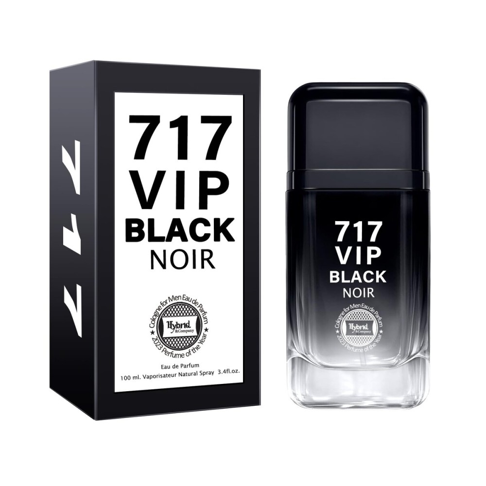 Hybrid & Company 717 VIP Black Noir Modern Spicy Scent Men\'s Perfume,3.4 Fl Oz