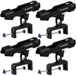 PLUSINNO Fishing Boat Rods Holder Large Clamp Opening 360 Degree Adjustable Fishing Rod Racks Folding Holder