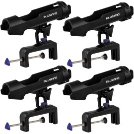 PLUSINNO Fishing Boat Rods Holder Large Clamp Opening 360 Degree Adjustable Fishing Rod Racks Folding Holder