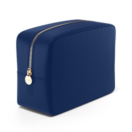 Embla Makeup Bag Travel Cosmetics Pouch and Toiletry Bag, Nylon Zipper Pouch Purse, Cute Make Up Organizer Storage Tote for Women Girls, Travel Skincare Case, Large Makeup Bags, Sapphire