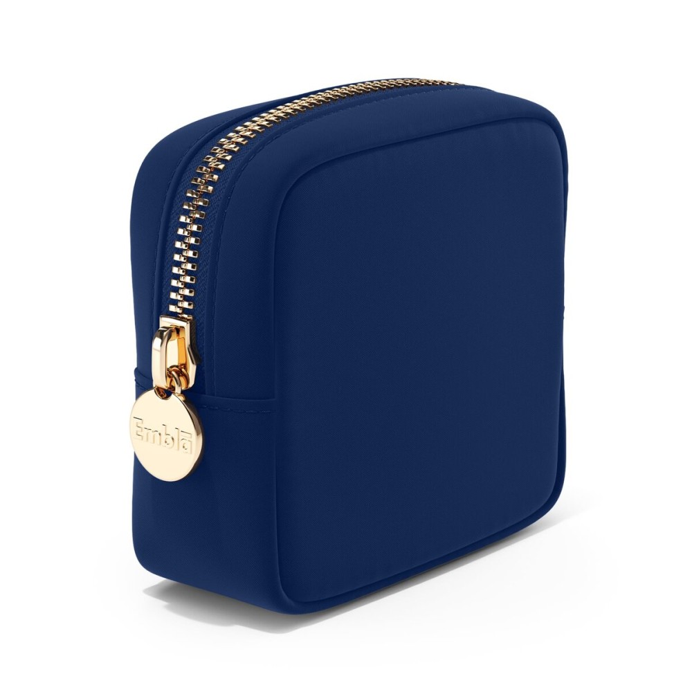 Embla Makeup Bag Travel Cosmetics Pouch and Toiletry Bag, Nylon Zipper Pouch Purse, Cute Make Up Organizer Storage Tote for Women Girls, Travel Skincare Case, Small Makeup Bags, Sapphire