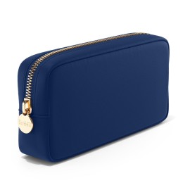 Embla Makeup Bag Travel Cosmetics Pouch and Toiletry Bag, Nylon Zipper Pouch Purse, Cute Make Up Organizer Storage Tote for Women Girls, Travel Skincare Case, Small Makeup Bags, Sapphire