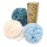 Spongentle Dual Texture Deep Cleansing Loofah Sponge for Radiant Skin, Pack of 3, Bath and Shower, Exfoliating Body Scrubber, Beautiful Colors for Women and Men