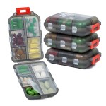 4PS Travel Pill Organizer with 164 Slice Labels10 Compartments Travel Pill Box Portable Folding Small Pill Case Daily Pill Container Used for Carry Storage Medicine Organizer by M MUchengbao (Grey)