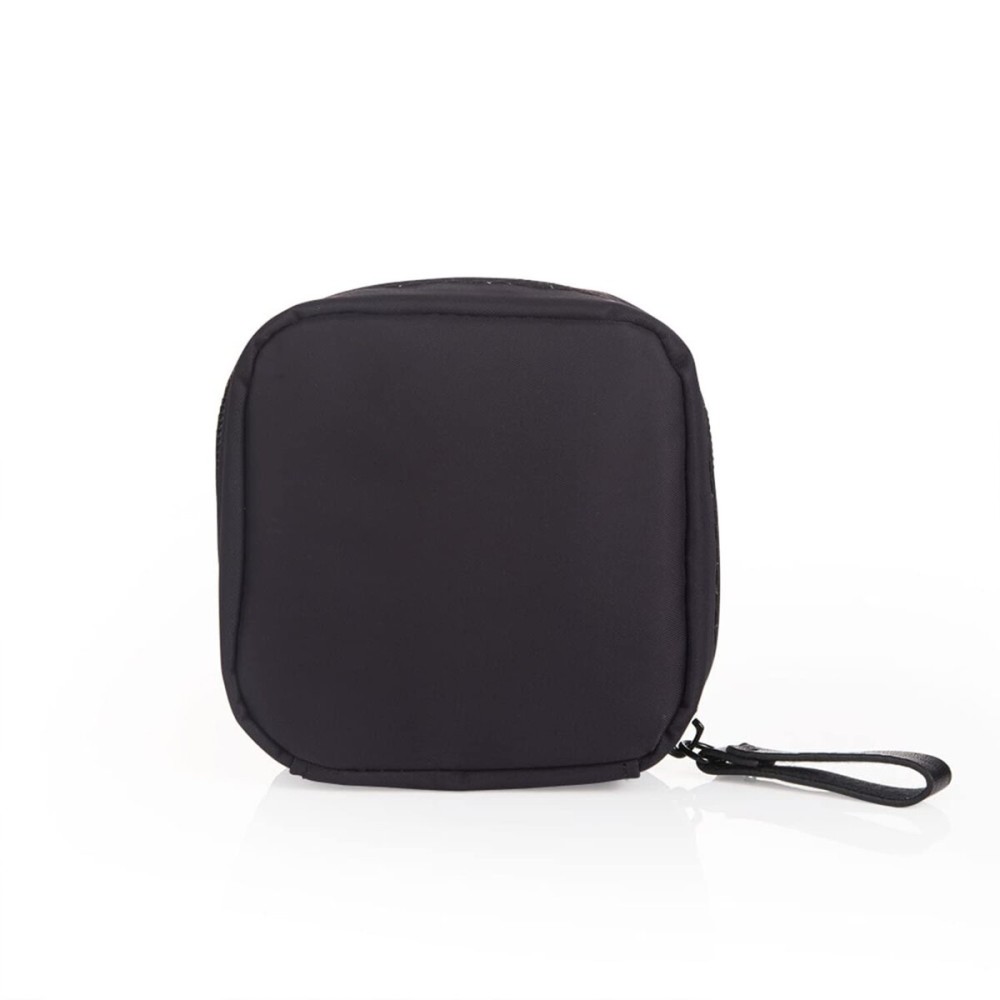 Hekyip Mini Cosmetic Bag, Travel Makeup Pouch, Portable Waterproof Cosmetic Pouch for Girls Women, Mini (Mini All Black)