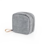 Hekyip Mini Cosmetic Bag, Travel Makeup Pouch, Portable Waterproof Cosmetic Pouch for Girls Women, Mini (Mini Gray)