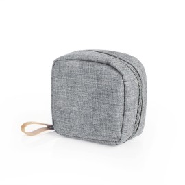Hekyip Mini Cosmetic Bag, Travel Makeup Pouch, Portable Waterproof Cosmetic Pouch for Girls Women, Mini (Mini Gray)
