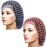Waydress 2 Pieces Mesh Hair Net Rayon Knit Snood Women Crocheted Sleep Cap (Blue, Pink)