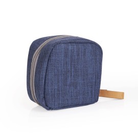 Hekyip Mini Cosmetic Bag, Travel Makeup Pouch, Portable Waterproof Cosmetic Pouch for Ladies Women, Mini (Mini Navy Blue)