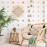Boho Daisy Wall Decals Flower Wall Stickers 36 PCS for Girls Room Playroom Nursery, Removable Daisy Wall Decal Boho Peel and Stick Kids Room Decor Vinyl Murals DIY Decorations (6 Sheets)