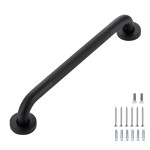 Grab Bars for Shower, 2 Pack 16-Inch Anti Slip Shower Handles for Elderly, Safety Shower Grab Bar, Stainless Steel Handicap Grab Bars for Bathroom (Black 1 Diameter)
