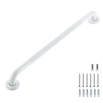 Grab Bars for Shower, 2 Pack 24-Inch Anti Slip Shower Handles for Elderly, Safety Shower Grab Bar, Stainless Steel Handicap Grab Bars for Bathroom (White 1 Diameter)