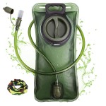Hydration Bladder, 1.5L Water Bladder for Hiking Backpack, BPA-Free Leak Proof Water Reservoir Storage Bag, Water Pouch Hydration Pack Replacement for Camping Cycling Running, Military Green