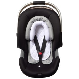 Pro Goleem Infant Car Seat Insert, Babybody Support for Toddler, Soft Minky Preemie Car Seat Insert, 2-in-1 Reversible, Perfect for Carseats, Strollers, Swings, White and Grey