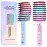 Boar Bristle Hair Brush, Curved Vented Detangler Brush Faster Blow Drying, Paddle Detangling Brush for Women Men Kids Wet Dry Long Curly Thick Straight Hair, Make Hair Shiny and Healthier(Purple+Blue)