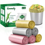 Hommaly 2.6 Gallon 240 pcs Small Multi Trash Bags Strong Pink Gray Gold Garbage Bags, Bathroom Trash Can Bin Liners Unscented, Mini Plastic Bag for Office, Waste Basket Liner Fit 10 Liter, 2-2.6 Gal