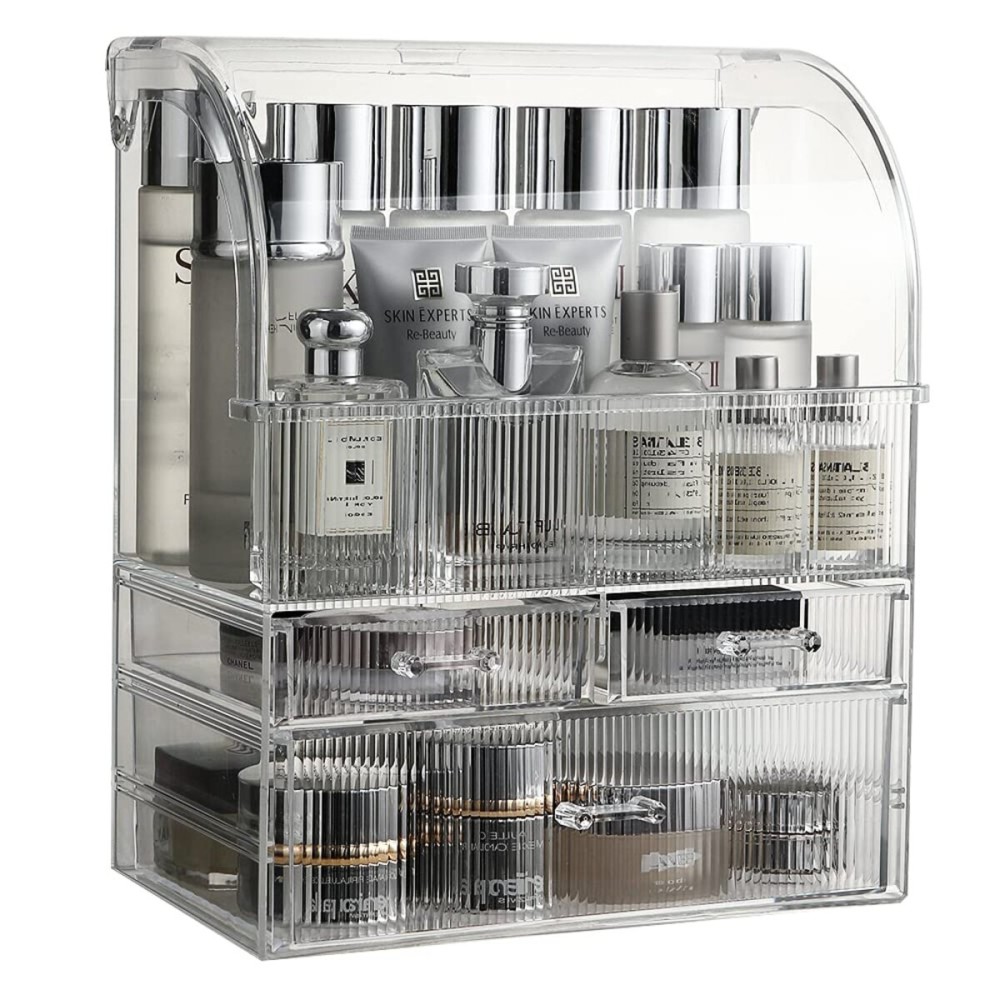 MOOCHI Professional Large Cosmetic Makeup Organizer Bathroom Storage Display Case with Drawers