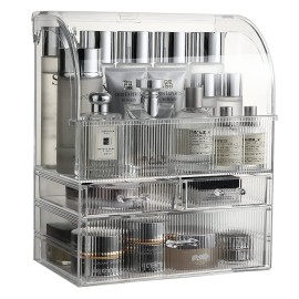 MOOCHI Professional Large Cosmetic Makeup Organizer Bathroom Storage Display Case with Drawers
