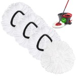 4 Pack Spin Mop Replacement Head Mop Refill Compatible with Oceda Triangle Swivel Mops Microfiber Swivel Mop Refill,Deep Clean,Machine Washable and Easy to Replace