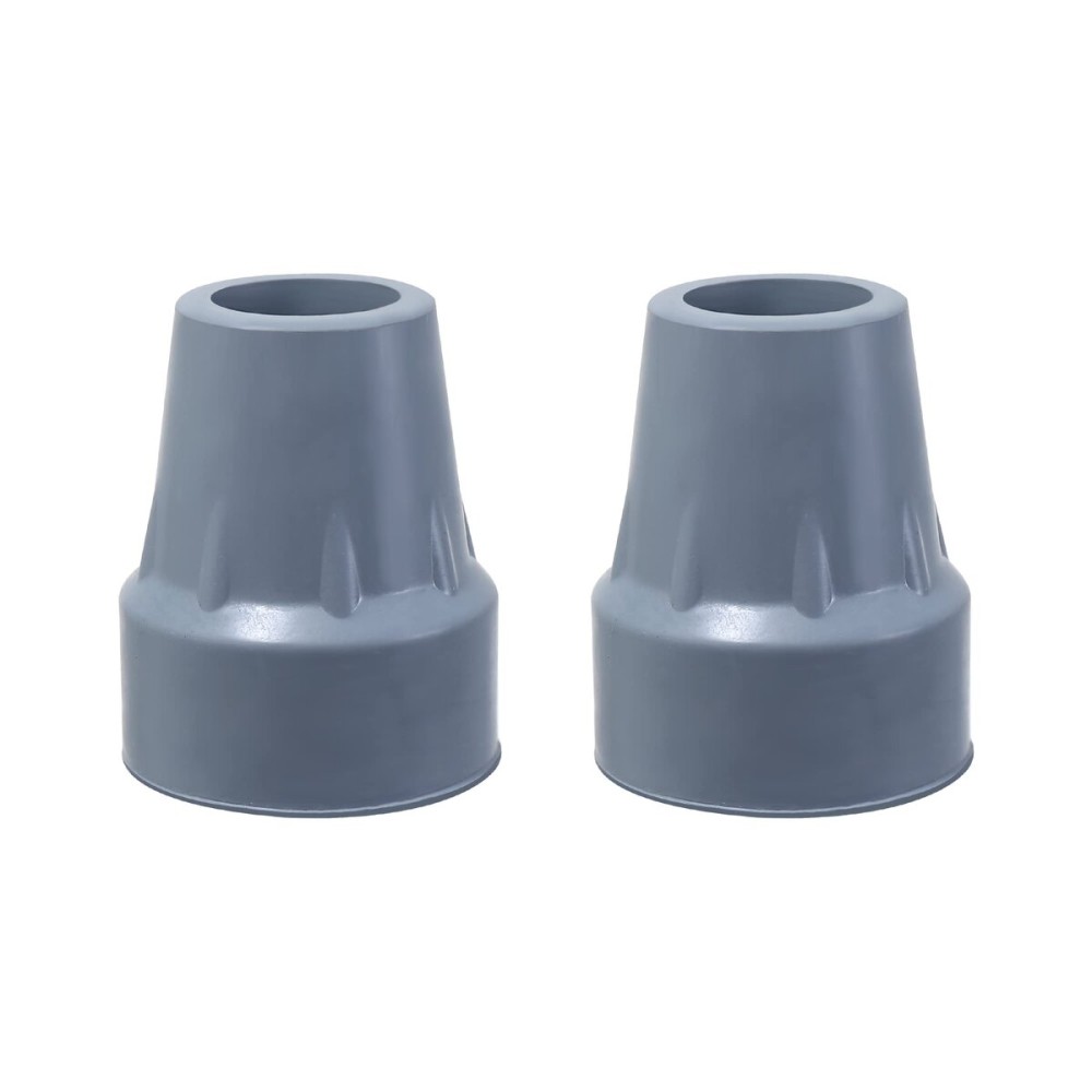 Kotiorname Cane Tips 7/8 Inch Heavy Duty Rubber Cane Tips Replacement 2 Pack, Gray