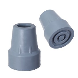 Kotiorname Cane Tips 3/4 Inch Heavy Duty Rubber Cane Tips Replacement 2 Pack, Gray