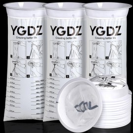 YGDZ Vomit Bags, 15 Pack Vomit Bags Disposable, 1000ml Barf Bags, Leak Resistant Throw Up, Portable Emesis Bags Puke Nausea Bags for Travel Motion Sickness, Car & Aircraft, Taxi, Kids, Women, White