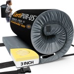 CYMULA CertiPUR-US Memory Foam Camping Mattress Pad, Portable Foam Sleeping Pad for Camping, Roll up Kids Sleeping Mat Floor Mattress Guest Floor Bed for Sleepover, Car, Tent SUV Cot Mattress