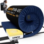 CYMULA CertiPUR-US Memory Foam Camping Mattress Pad, Portable Foam Sleeping Pad for Camping, Roll up Sleeping Mat for Adults Floor Mattress Guest Floor Bed for Sleepover, Car, Tent SUV Single Mattress