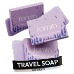 FOMIN - Antibacterial Paper Soap Sheets for Hand Washing - (300 Sheets) Lavender Portable Travel Soap Sheets, Dissolvable Camping Mini Soap, Portable Hand Soap sheet