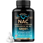 NAC Supplement | Selenium | B6 | B12 - Antioxidant, Immune Support - N Acetyl Cysteine 600 mg per Capsule, 1200 mg per Serving - Made in USA - Non-GMO, Gluten-Free, Vegan - 120 caps, 2 Month Supply