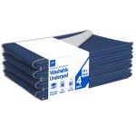 Medline Sofnit 300, Pack of 4 Large Washable Blue Underpads, 34x 36 for Use as Reusable Pet Pads, Reusable Bed Pads, Great for Dogs, Cats and Bunnies