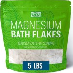 Magnesium Flakes for Bath - Magnesium Chloride Flakes - Dead Sea Salts for Soaking, 5 LBS