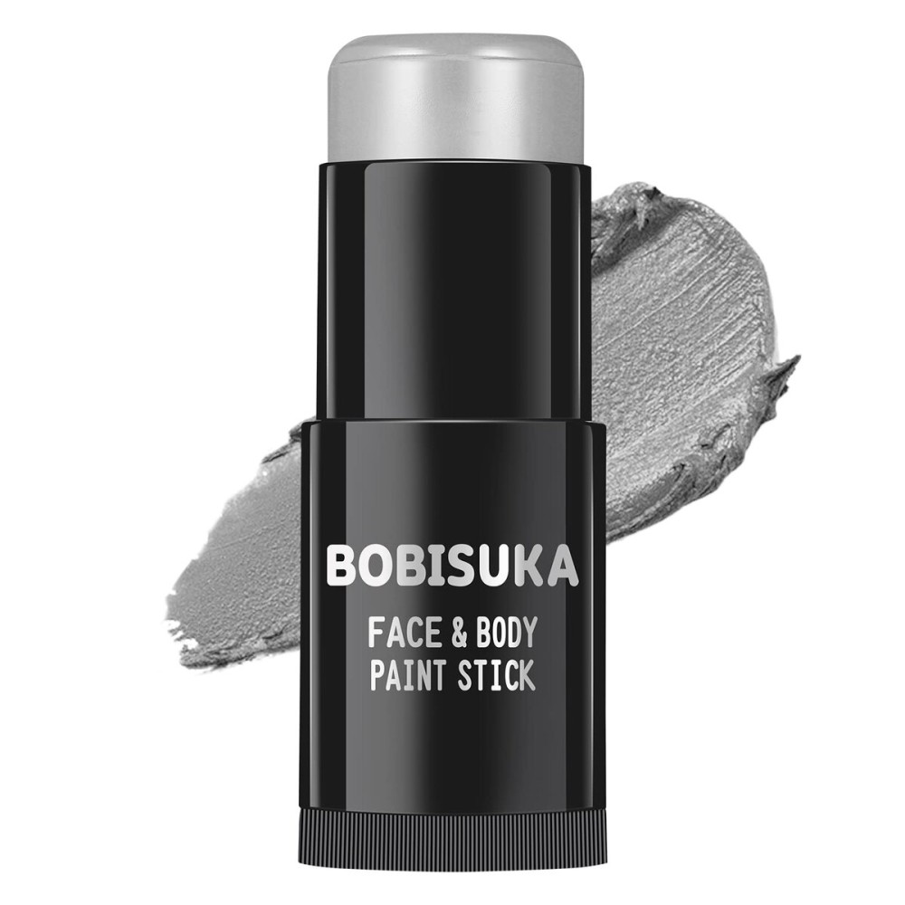 BOBISUKA Light Grey Face Body Paint Stick, Gray Contour Face Paints Sticks, Grayscale Makeup Painting Kit for Halloween Homestuck Raven Cosplay Special Effects Costume SFX Parties Stage