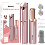Facial Hair Removal for Women, 360 Floating 2X Powerful Painless Facial Hair Remover, Lipstick-Sized, USB Rechargeable, Face Razors Shaver for Women Upper Lip,Chin,Peach Fuzz,Mustache (Pink)